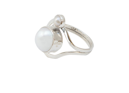 ANILLO DOBLE PERLA