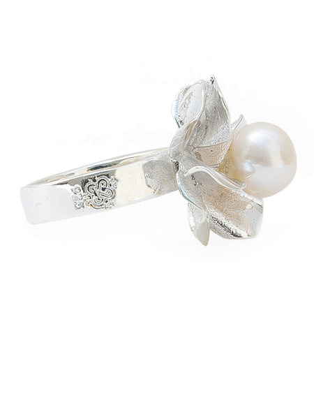 ANILLO FLOR CON PERLA