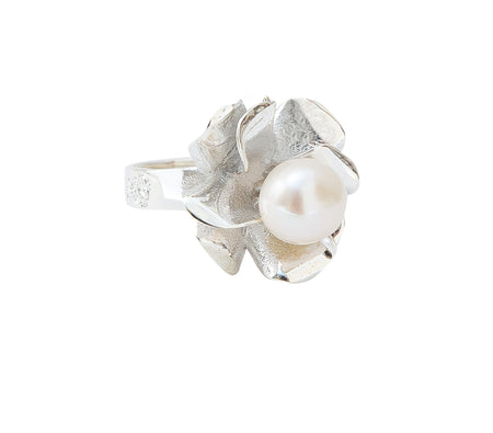 ANILLO FLOR CON PERLA