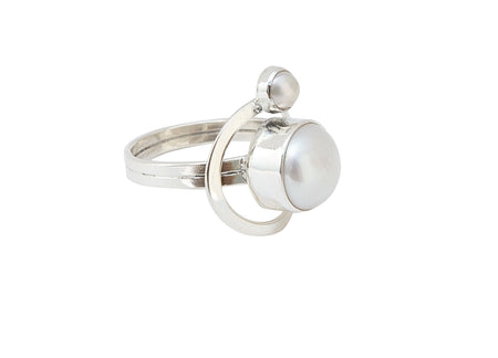 ANILLO DOBLE PERLA