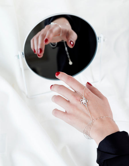 PULSERA ANILLO CON FLOR