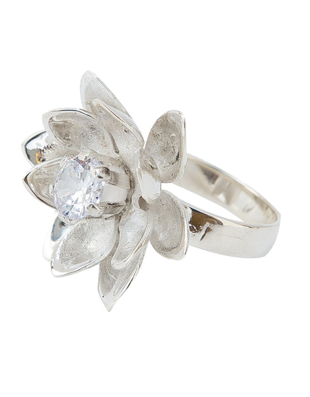 ANILLO FLOR CON CIRCONIA